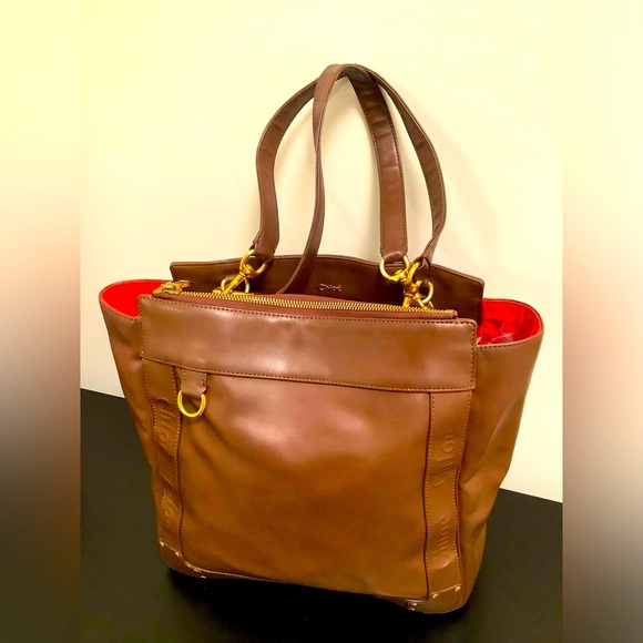 RARE CHLOE Brown Red Leather Shoulder Bag - Picture 12 of 12